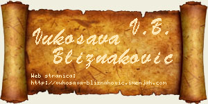 Vukosava Bliznaković vizit kartica